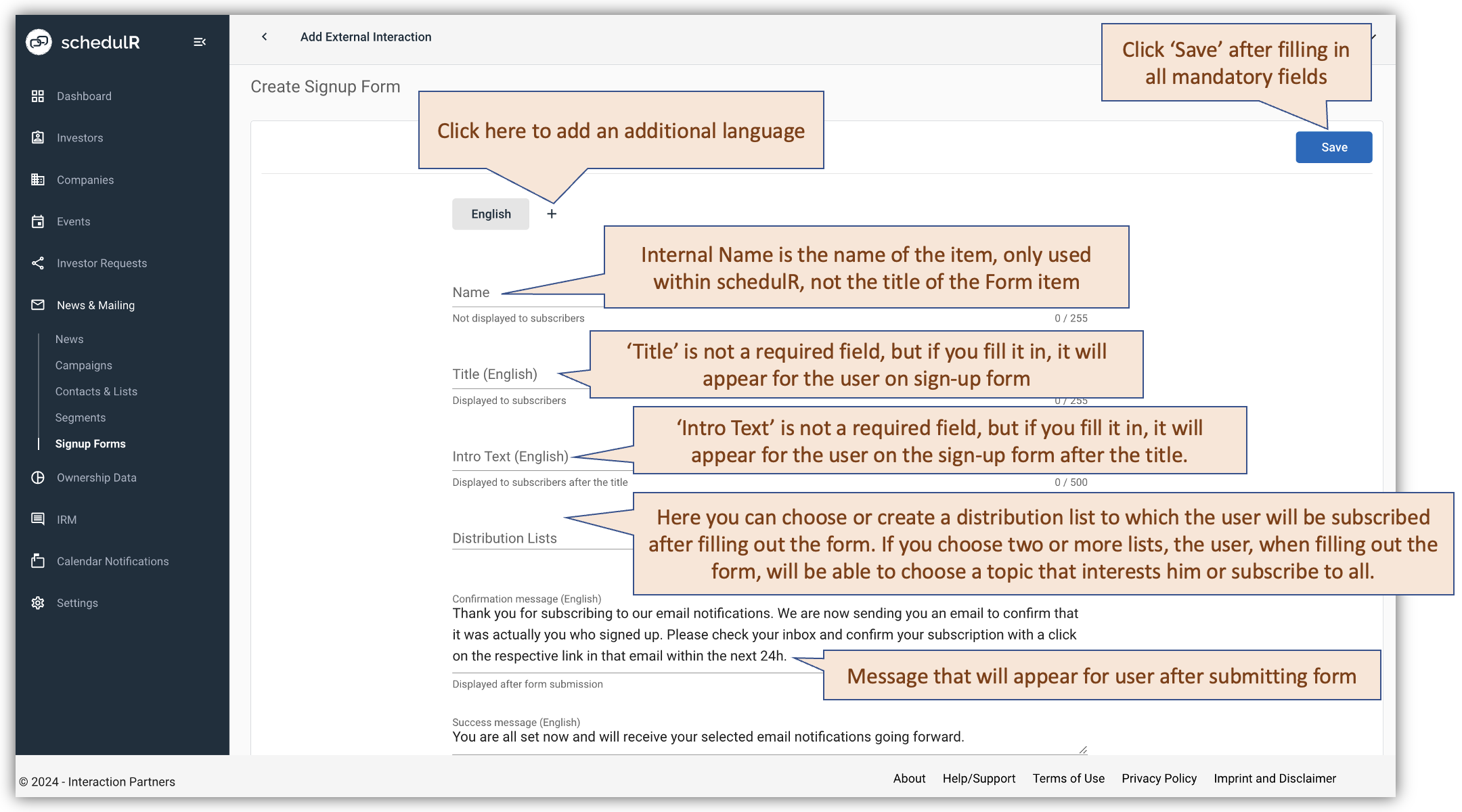Figure 10.16 – Create new sign-up form - 1