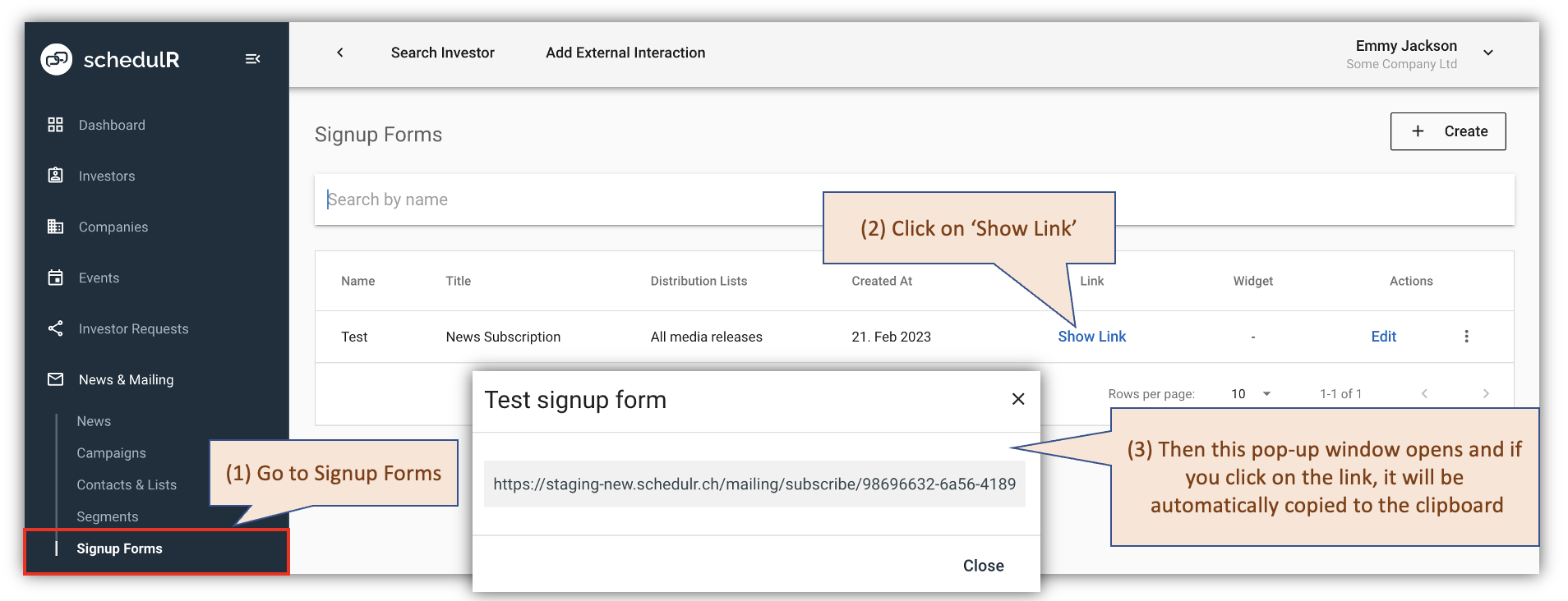 Figure 10.18 – Sign-up link