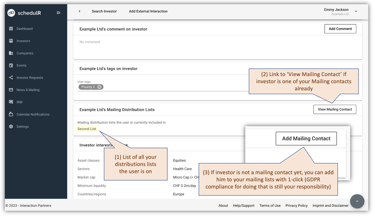 Figure 10.20 – Mailing – IRM integration 1