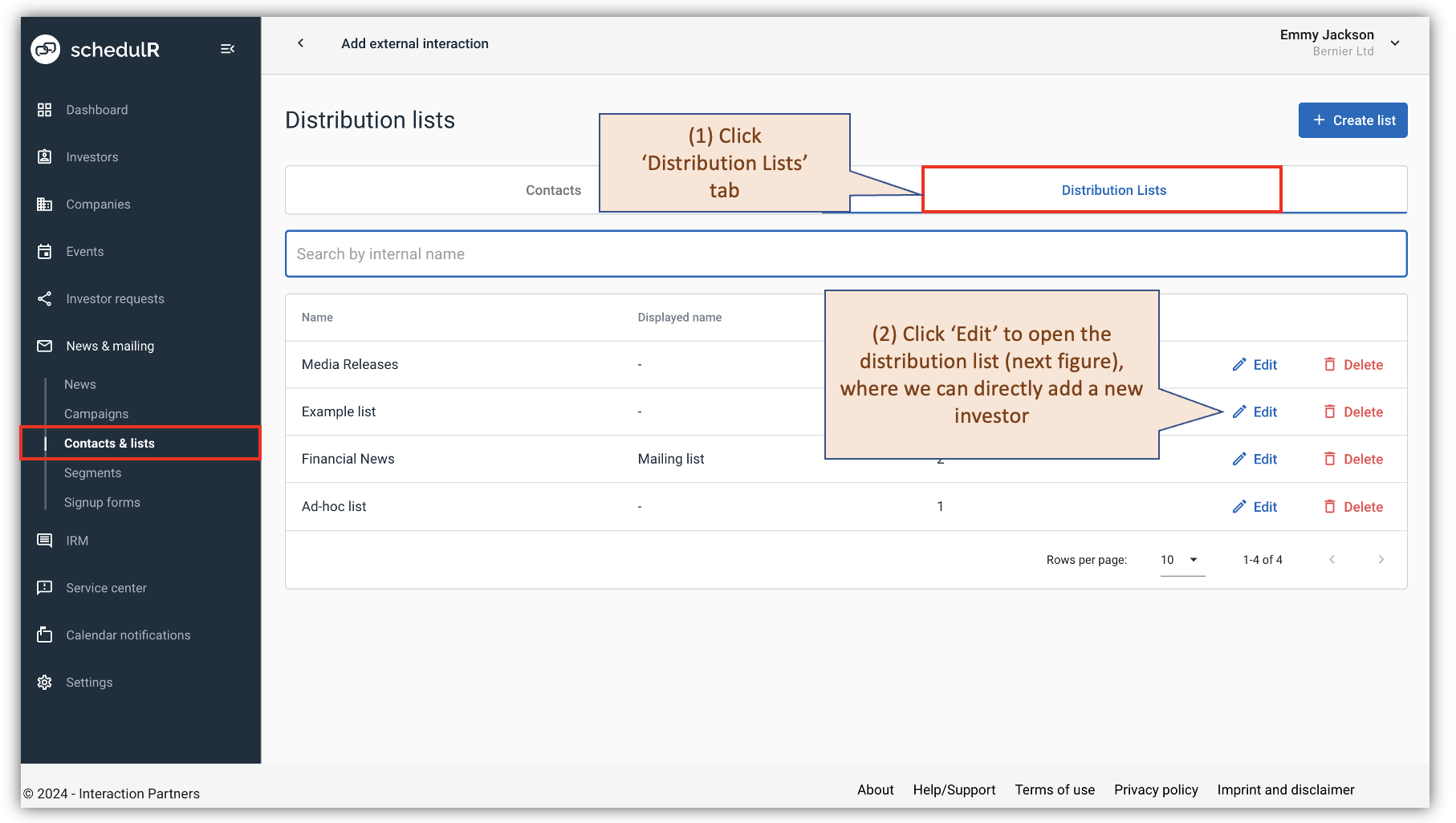 Figure 10.7 – Add contract to distribution list directly (1/2)