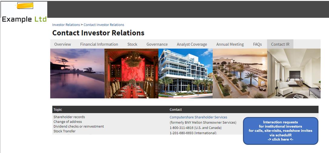 Figure 15.1 – Use Case ‘Interaction Request’ – Contact on IR Homepage