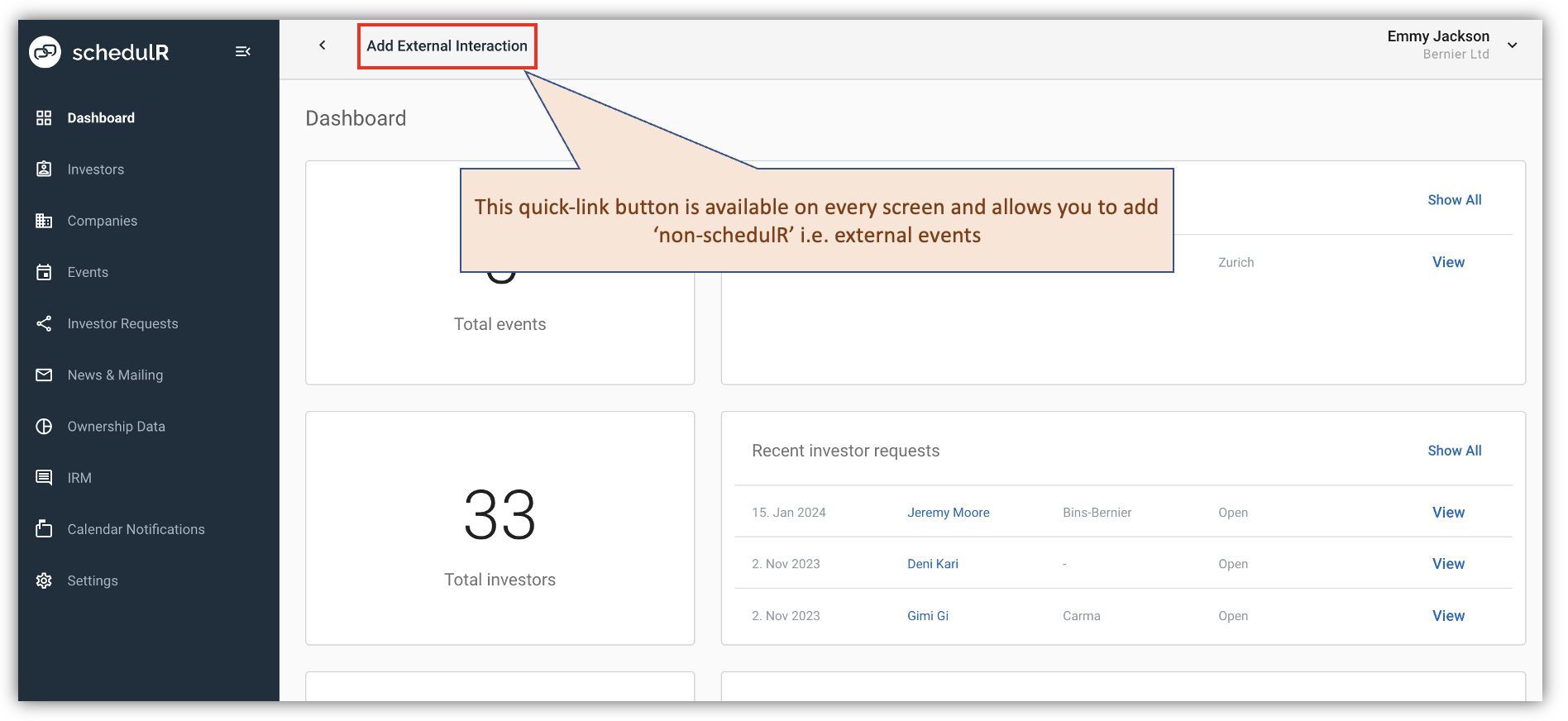 Figure 3.10 – Add non-schedulR meetings &amp; notes- Initiate process