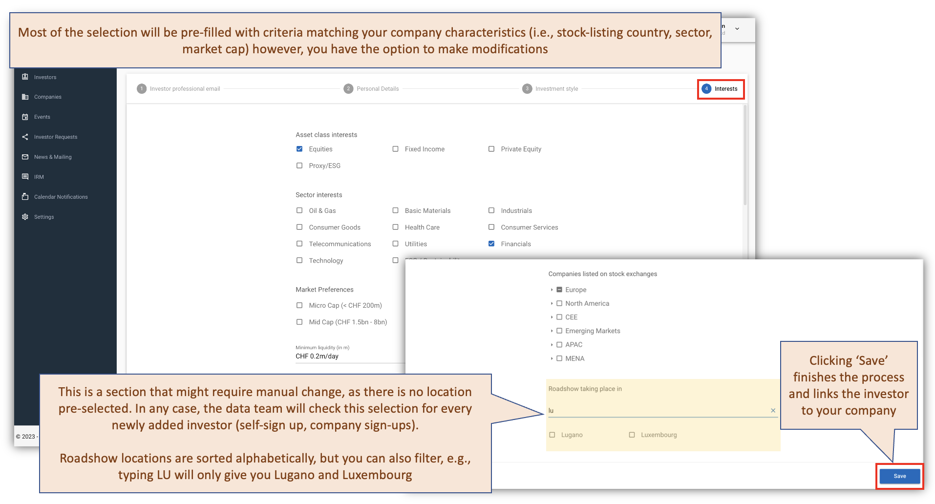 Figure 3.7 – Add new investor – Screen 4