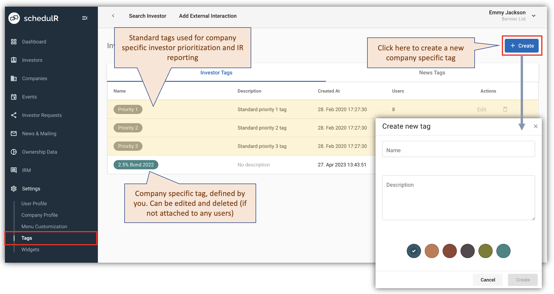 Figure 4.10 – Company Settings – Tags