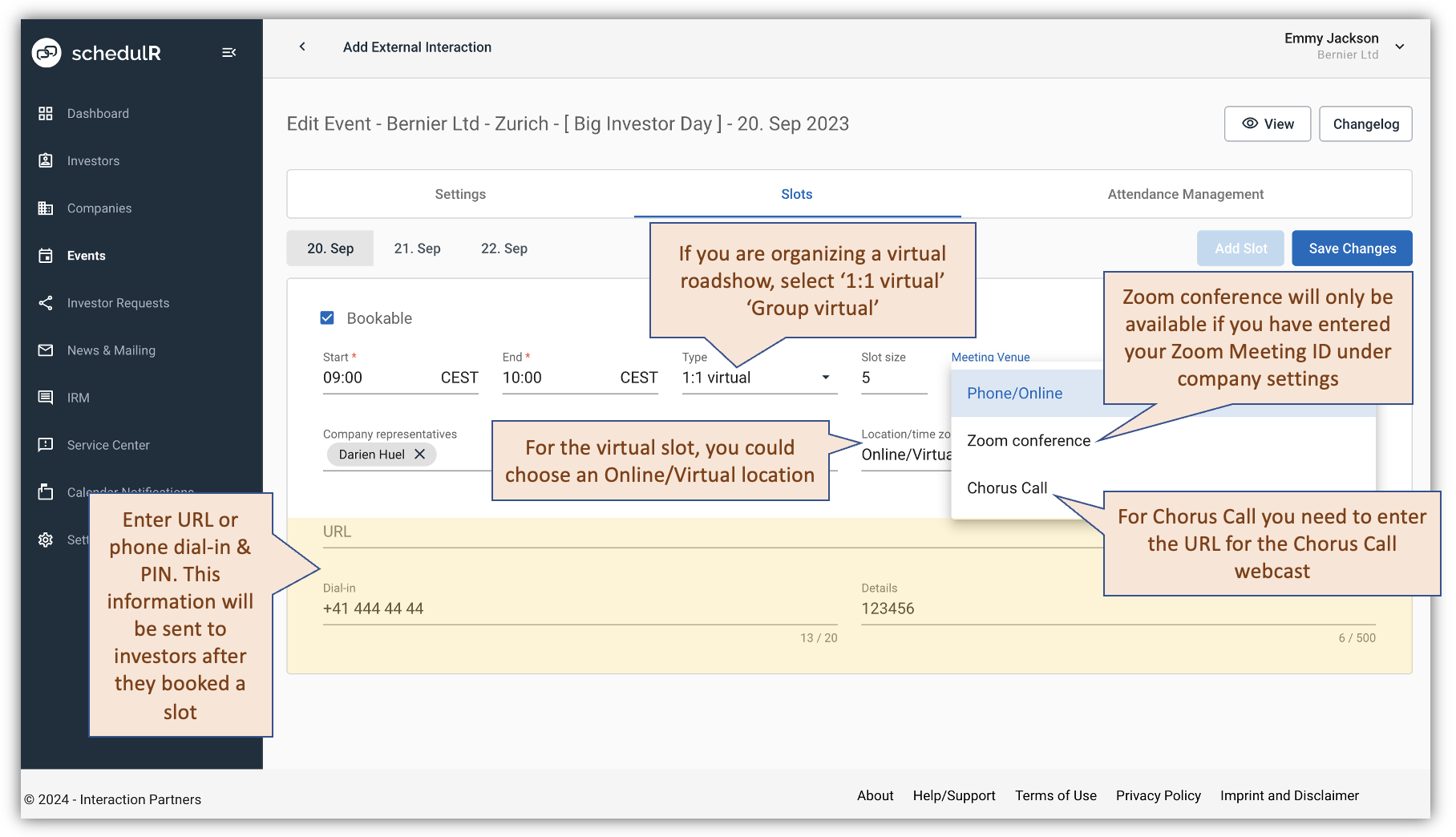 Figure 7.6 – Create/Edit Event – Virtual Roadshow