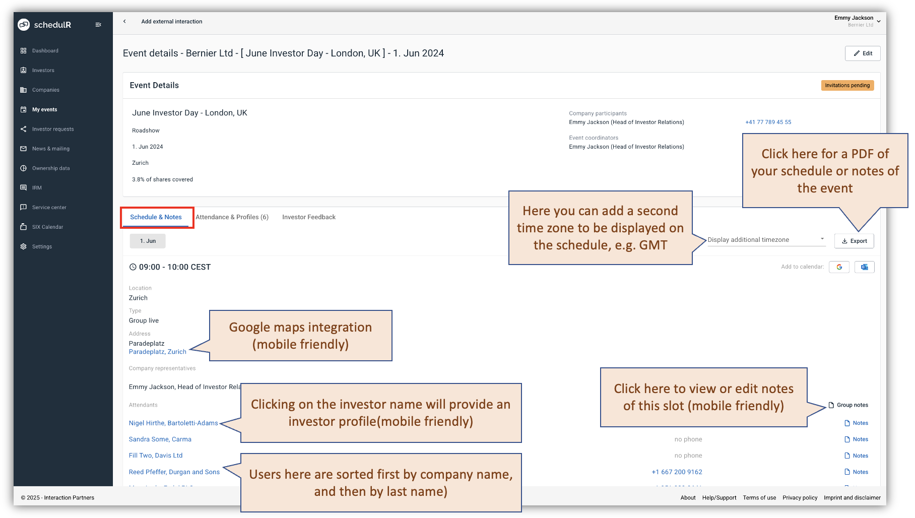 Figure 8.4 – Event – Schedule &amp; Notes