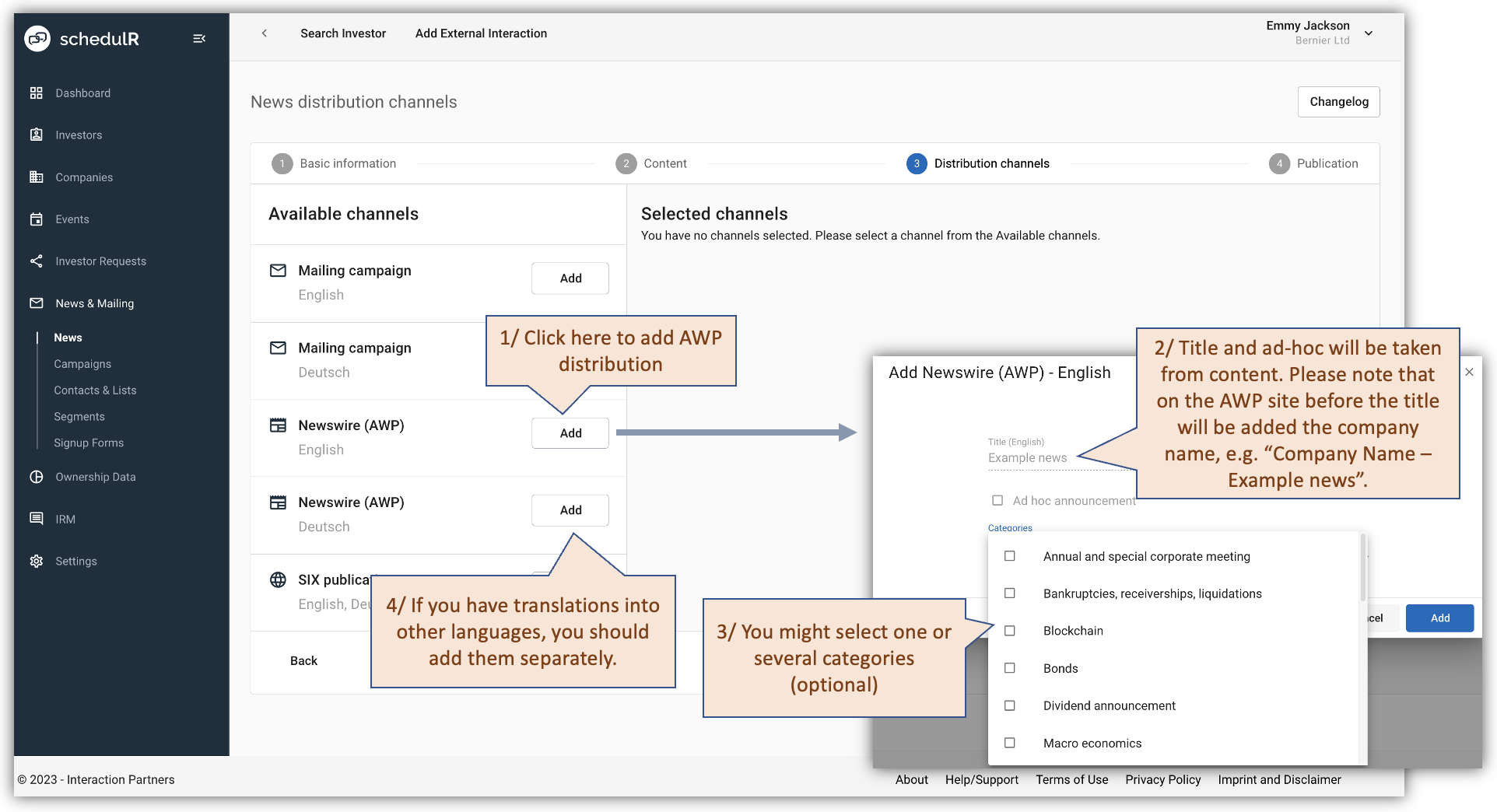 Figure 9.14 – News – Distribution Channel –AWP